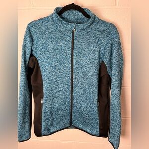 Stylish Blue and Black Athleisure Jacket